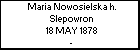 Maria Nowosielska h. Slepowron