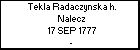 Tekla Radaczynska h. Nalecz