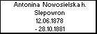Antonina  Nowosielska h. Slepowron