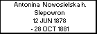 Antonina  Nowosielska h. Slepowron
