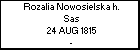 Rozalia Nowosielska h. Sas