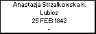 Anastazja Strzalkowska h. Lubicz
