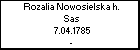Rozalia Nowosielska h. Sas