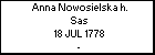 Anna Nowosielska h. Sas