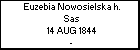 Euzebia Nowosielska h. Sas