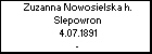 Zuzanna Nowosielska h. Slepowron