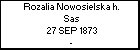 Rozalia Nowosielska h. Sas