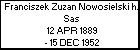 Franciszek Zuzan Nowosielski h. Sas