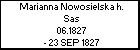 Marianna Nowosielska h. Sas