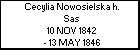 Cecylia Nowosielska h. Sas