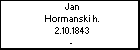 Jan Hormanski h.