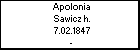 Apolonia Sawicz h.