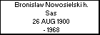 Bronislaw Nowosielski h. Sas