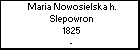 Maria Nowosielska h. Slepowron