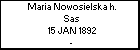 Maria Nowosielska h. Sas