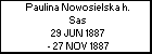 Paulina Nowosielska h. Sas