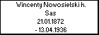 Wincenty Nowosielski h. Sas