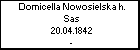 Domicella Nowosielska h. Sas