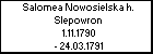 Salomea Nowosielska h. Slepowron