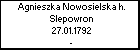 Agnieszka Nowosielska h. Slepowron