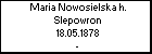 Maria Nowosielska h. Sas