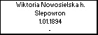 Wiktoria Nowosielska h. Sas