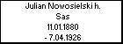 Julian Nowosielski h. Sas