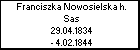 Franciszka Nowosielska h. Sas